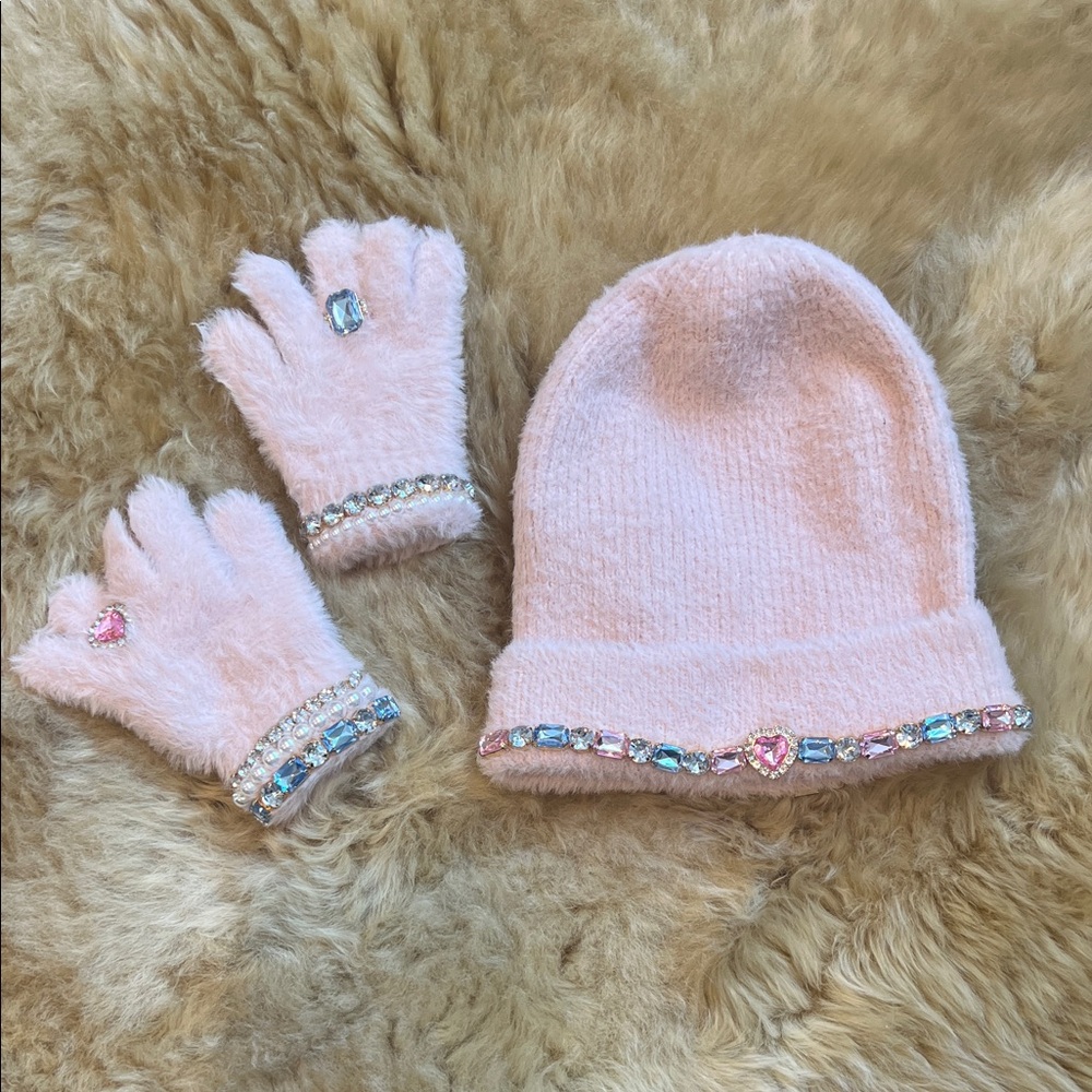 Super Smalls Cotton Candy Cozy Gift Set - hat and gloves
